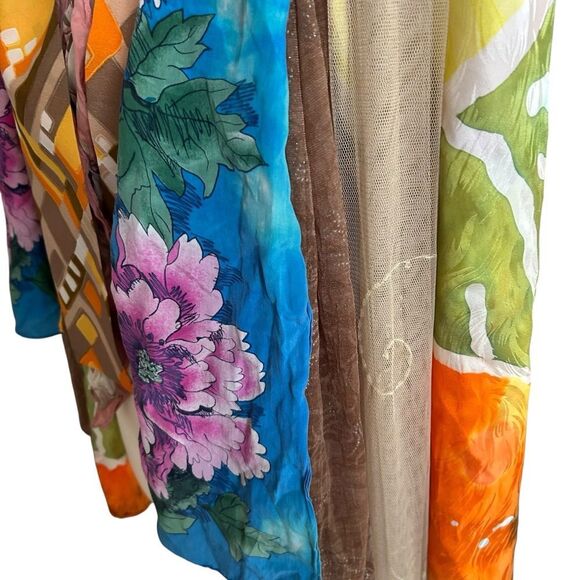 Lot Seven 7 Vintage Scarves Scarf Silk, Mesh Cotton Mix - Picture 4 of 6